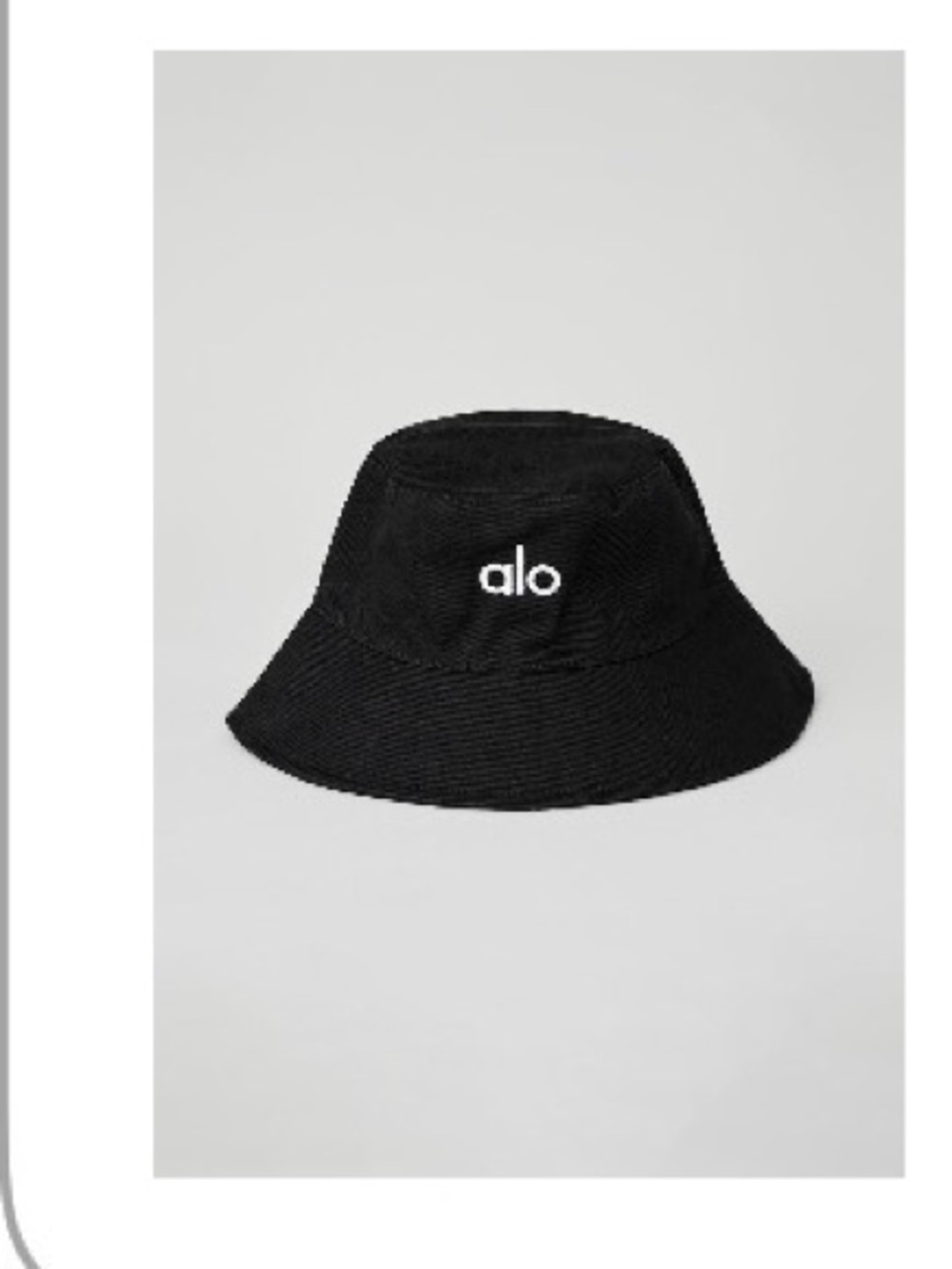 ALO Yoga Black Faux Fur Bucket Hat